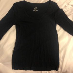J Crew navy 3/4 length sleeve tee